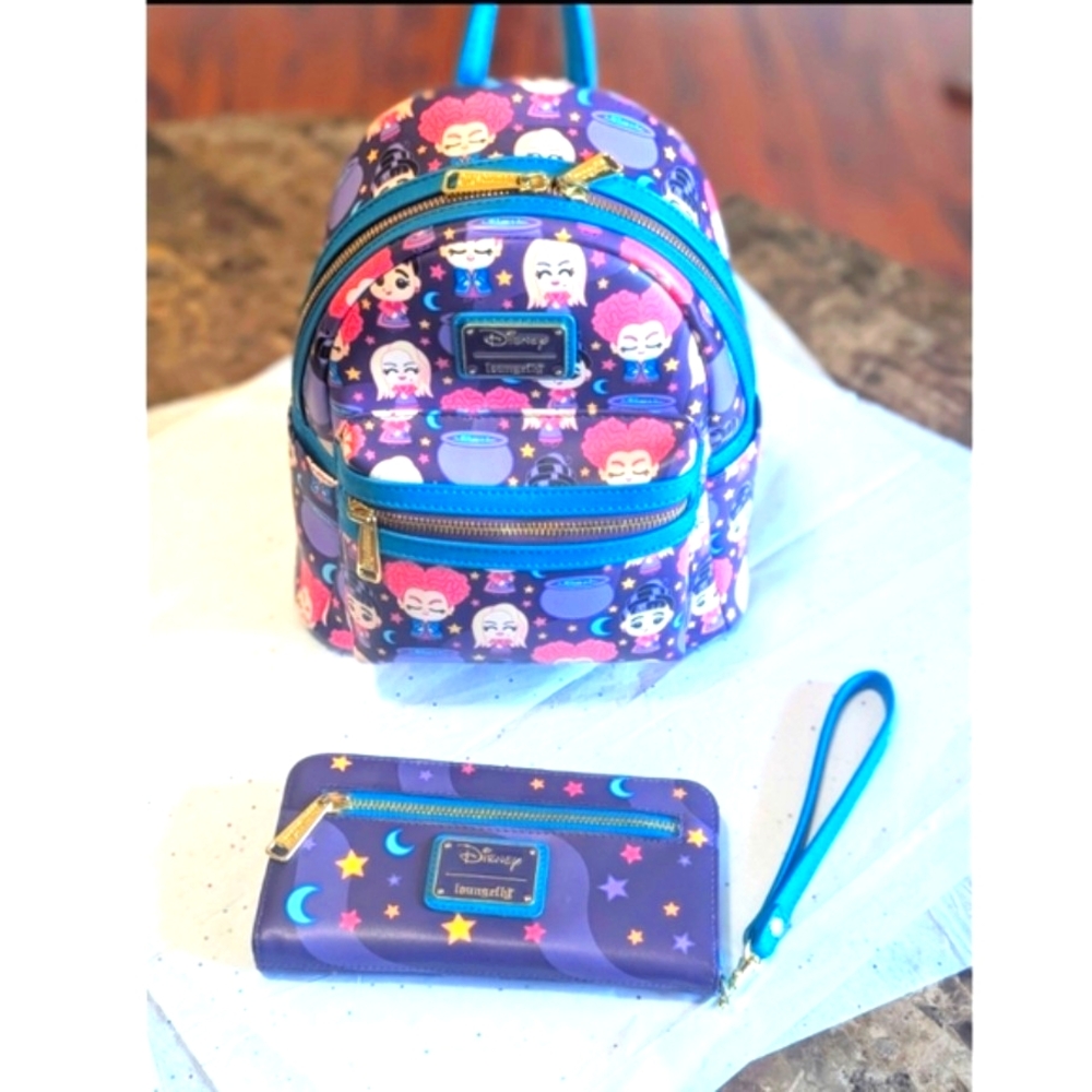 Loungefly Hocus Pocus Mini Backpack And Wallet set!!!